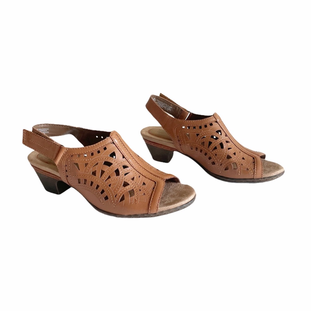 Rockport Cobb Hill Abbott Brown Leather Sandal